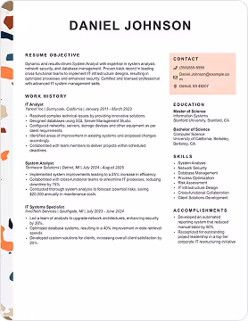 left resume template